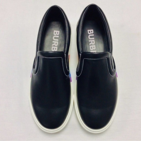 Burberry Thompson Leather Slip On Sneakers, Size 38.5 - Picture 2 of 7